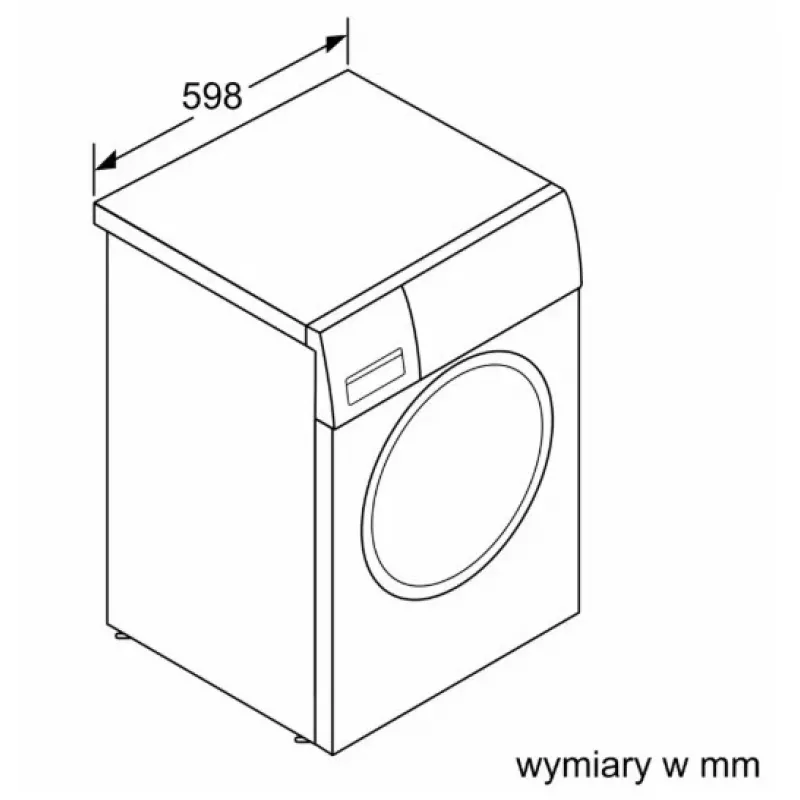 Eestlaetav pesumasin Bosch WGE02201PL — 8 kg, 1200 p/min, 55 L trummel, LED-ekraan, inverter