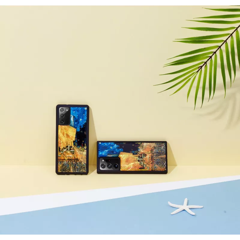 iKinsi telefonikott Samsung Galaxy Note 20 Ultra jaoks — must kohvikuterrassi kujundus