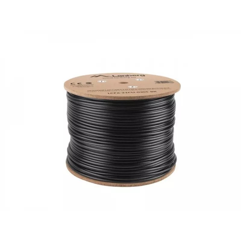 Lanberg LCF6-21CU-0305-BK võrgukaabel must 305 m Cat6 F/UTP (FTP) välistingimustes