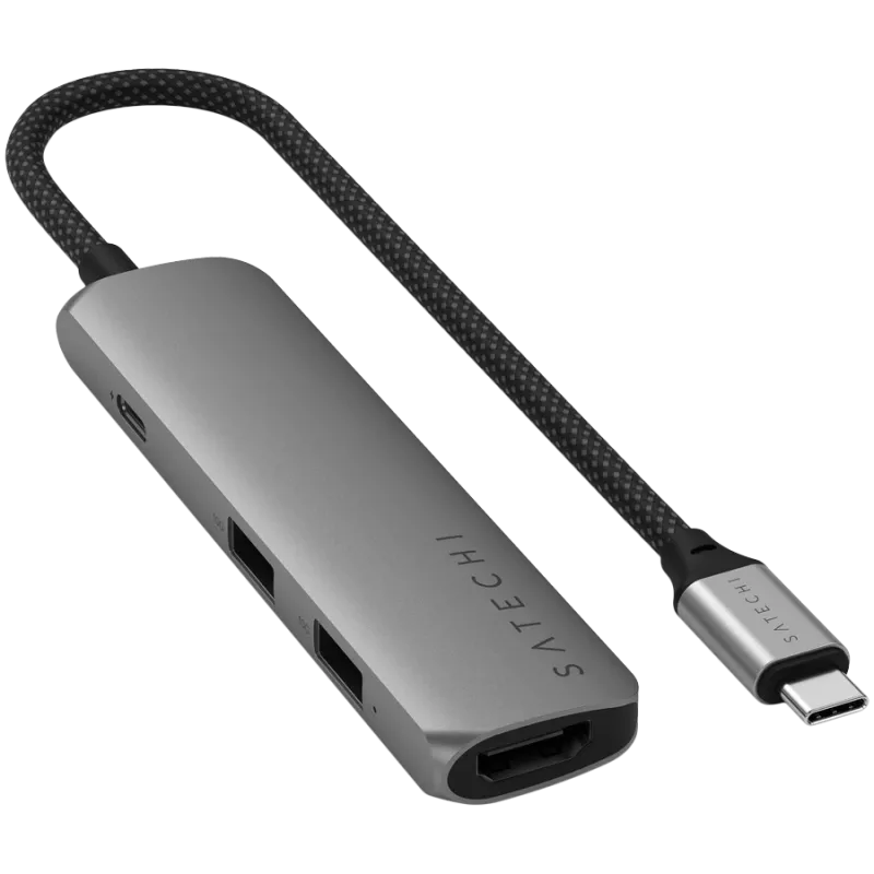 Satechi ST-P4SM liidese jaotur USB Type-C 10000 Mbit/s Hall