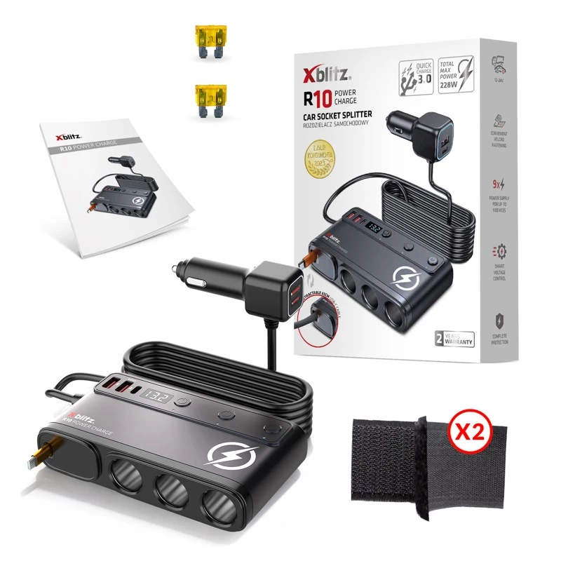 Xblitz R10 Power Charge auto pistikupesa jagaja