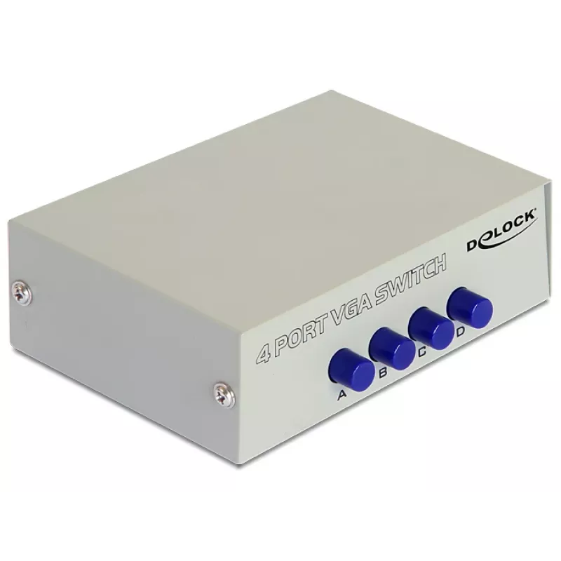 DeLock Switch VGA 4 port manual bidirectional - ekraani lüliti - 4 x VGA - lauaarvuti (87635)