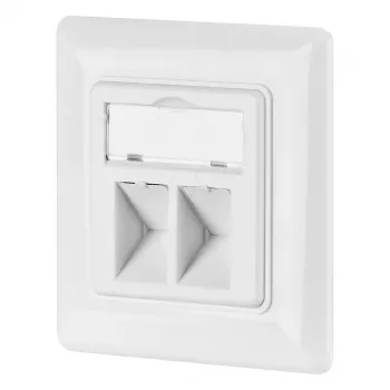 EFB-Elektronik võrgupistikupesa 2-suunaline Keystone'idele, valge, RAL 9003 ilma Keystone'ita Tootja: EFB Elektronik (EC020400001)
