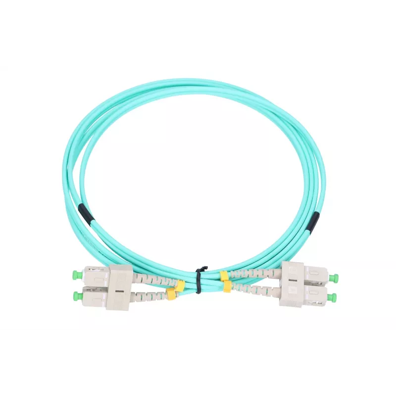 Fiiber patchcord Extralink SC/APC–SC/APC, mitmemoodiline OM3, dupleks, 3 mm mantliga, 5 m