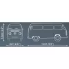 Ehituskomplekt Cobi Volkswagen T2b Buss oranž, mõõtkavas 1:35