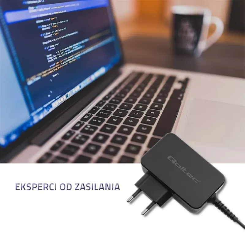 Toiteadapter QOLTEC 45W 19V kaasaskantavatele seadmetele — asendusadapter 45 W 19 V