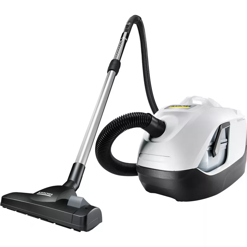 Silindertolmuimeja Karcher DS 6 — kuiv, 650 W, 2 L tolmumahtuvus, HEPA 13, 10,2 m tööraadius, teleskooptoru