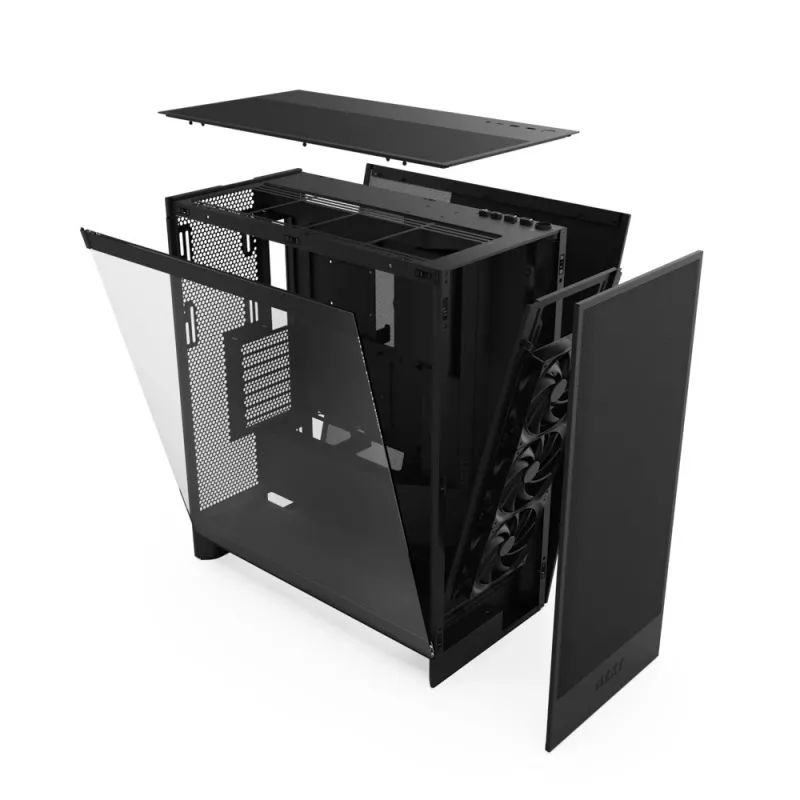 NZXT H7 Flow (2024) Mid-Tower korpus - täiesti must