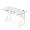 Mängulaud huzaro Hero 1.6 Valge — sirge MDF/süsinikkiust lauaplaat 1200×600 mm, metallraam, 750 mm kõrgus