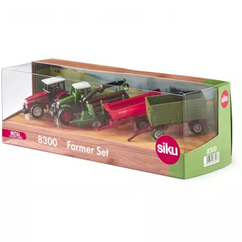 Mängupõllumajandusmasinate komplekt Siku Farmer 8300 — valatud tsingisulamist talumasinate mudelid