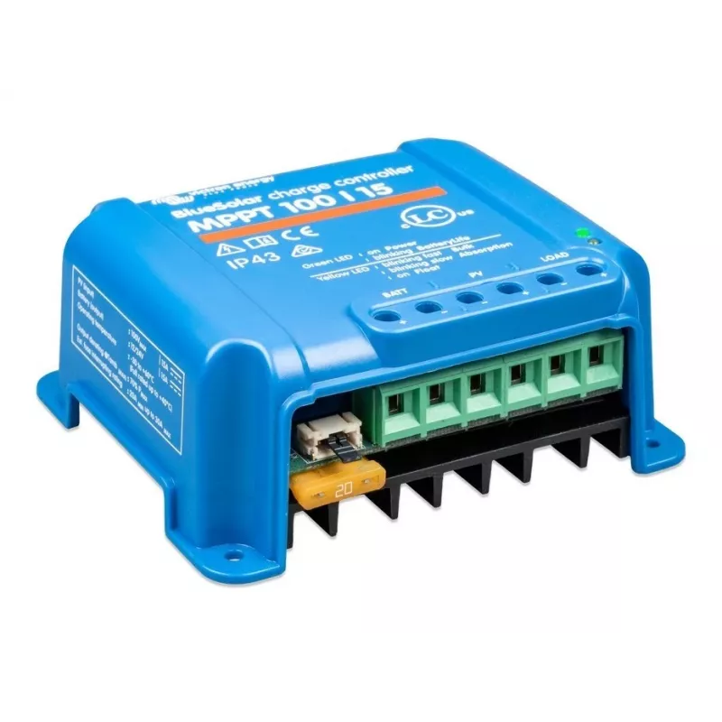 MPPT päikeselaadimiskontroller Victron Energy BlueSolar 100/15 — 15A, 100V max PV