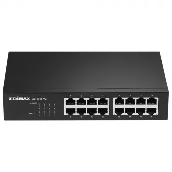 Edimax GS-1016 V2 võrgulüliti, hallatav Gigabit Ethernet (10/100/1000), must