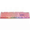 Deltaco GAM-021-RGB-P-DE - täissuuruses (100%) - USB - membraanlülitiga - QWERTZ - Roosa