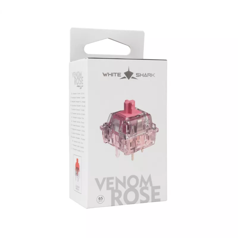 White Shark Venom Rose mehaanilised klaviatuurilülitid, 65 tk