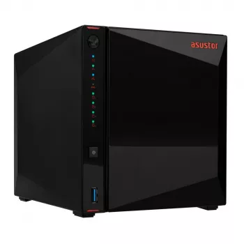 Asustor AS5404T NAS/võrgusalvesti Intel® Celeron® N5105 4 GB DDR4 0 TB ADM Must