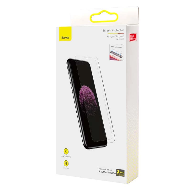 Karastatud klaasist ekraanikaitse Baseus SGBL060302 iPhone XS Max / 11 Pro Max jaoks 0,3 mm 2 tk
