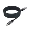 Magnetiline põimitud USB-C kuni USB-C kaabel FIXED FIXDBM-CC2-GR, USB 2.0, põimitud ümbris, fikseeritud pikkus, hall