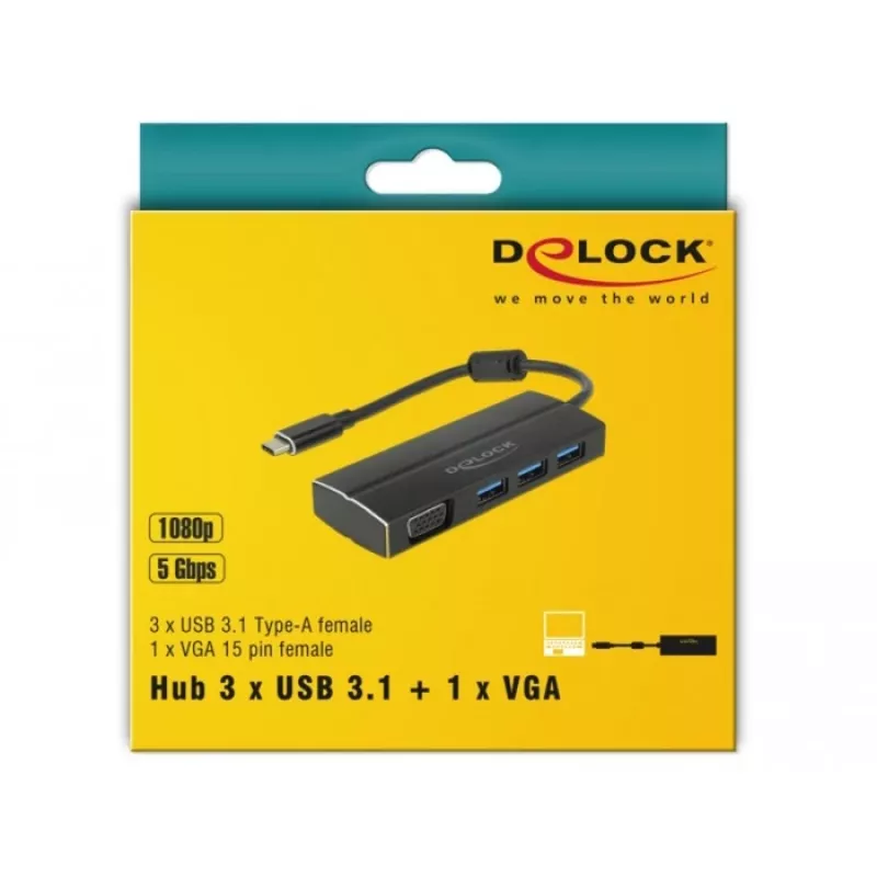 Sülearvuti dokk DeLOCK 63932 USB 3.2 Gen 1 USB-C must