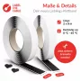 Takjakinnitusega kaablilint Label the kaabel LTC Klettrolle Easy Tape Strap 8 m × 20 mm, must