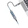 GRAUGEAR USB-jaotur G-HUB31L-A — USB 3.2 Gen 1 Type-A host, 3x USB 3.2 Gen 1 Type-A porti + RJ-45, 5000 Mbit/s
