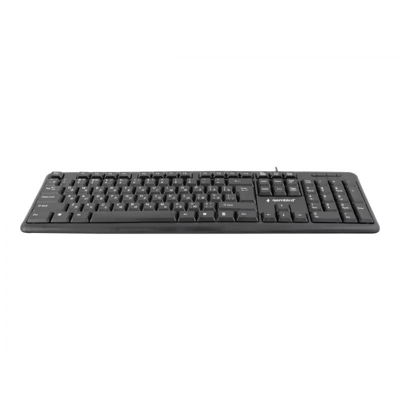 Klaviatuur Gembird KB-U-103-RU kontori USB QWERTY inglise vene must