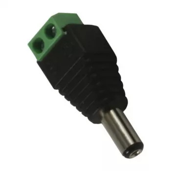 Synergy 21 S21-LED-000219 DC/2.1 x 5.5 mm Must - Roheline Juhtmepistik