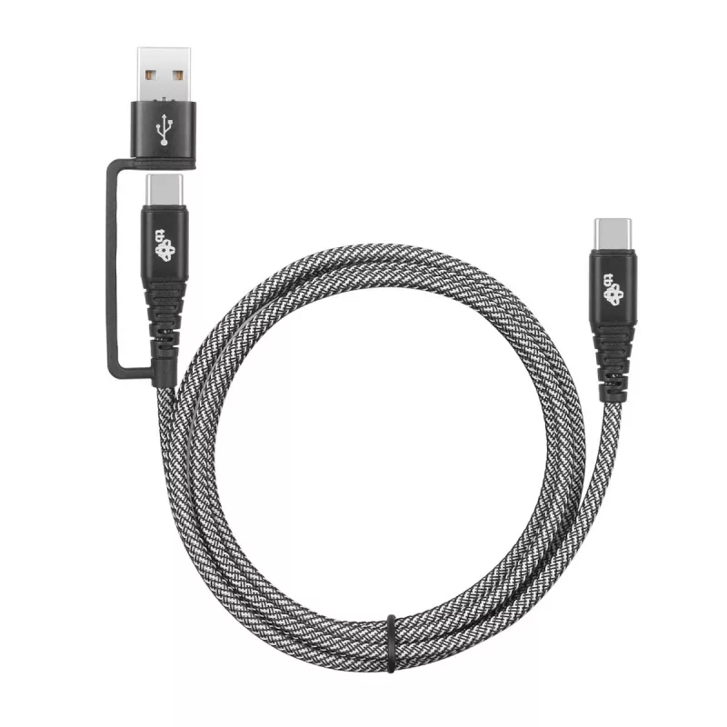USB A kuni C kaabel TB AKTBXKUCTOA120B 1,2 m, must