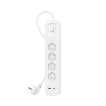 Liigpingekaitse Belkin SRB001CA2M 4 vahelduvvoolupistikut 900 J valge 2 m