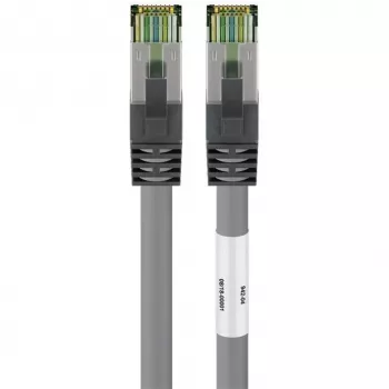 Goobay CAT 8.1 patch-kaabel, S/FTP (PiMF), Hall, 0,5 m - LSZH Halogeenivaba, Vask AWG 24 (55135)