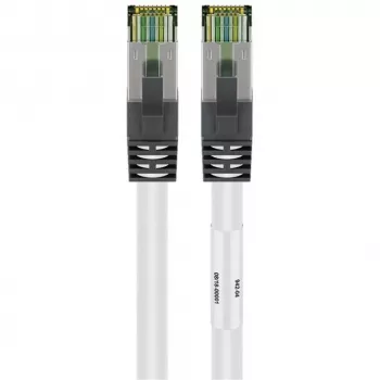 Wentronic 55127 - 5 M - Cat8.1 - S/FTP (S-STP) - RJ-45 - RJ-45 - valge