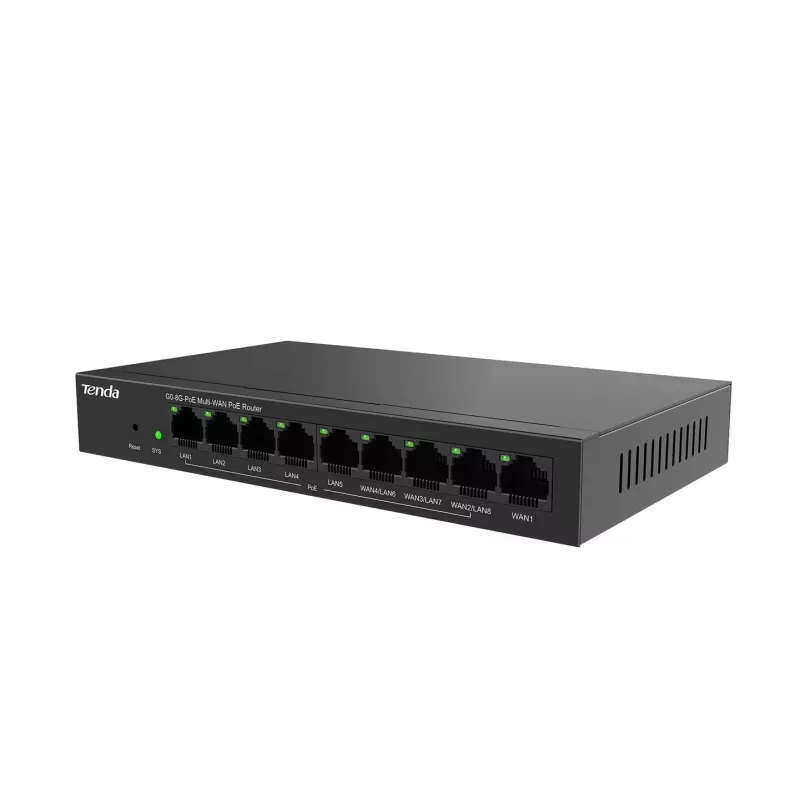 Juhtmega ruuter Tenda G0-8G-PoE Gigabit Ethernet must