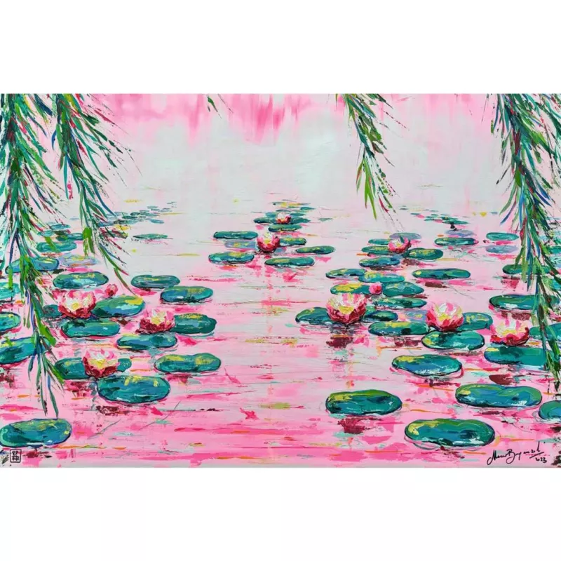 Pusle 4000 tükki Ravensburger Pink Water Lilies Mauro Bergonzoli poolt