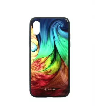 Kaitsev klaaskate iPhone XS-ile Tellur — trükitud hüpnootiline disain