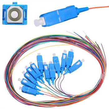 Pigtail-komplekt SC/UPC singelrežiim Extralink G.652D 900µm FTTH 1,5 m 12 tk 12 värvi