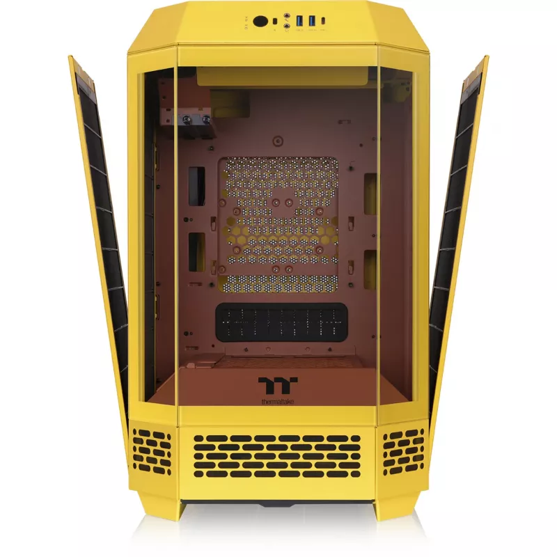 Mini tornkorpus THERMALTAKE The Tower 250 Butter Caramel — microATX/Mini-ITX, ATX tugi, kompaktne korpus