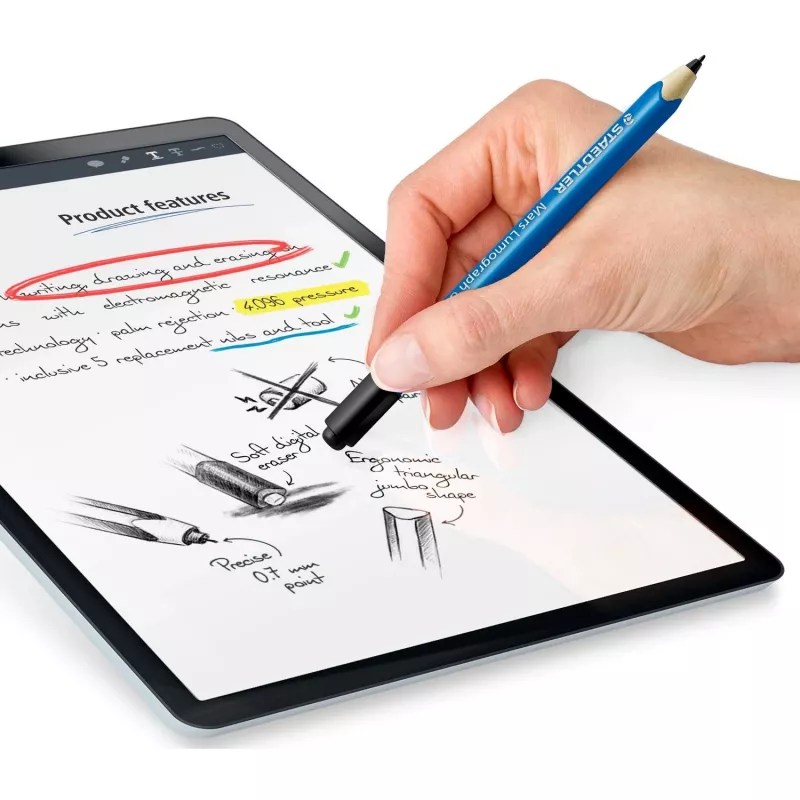 Grafiitpliiats Staedtler Mars Lumograph digital Jumbo, PEFC-sertifikaadiga, 5 otsikut