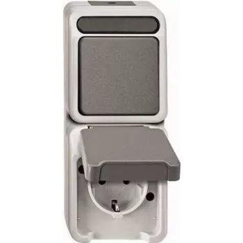 Paigalduskarp Merten MEG3495-8029 tüüp F, hall, 73×165×60 mm
