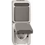 Paigalduskarp Merten MEG3495-8029 tüüp F, hall, 73×165×60 mm