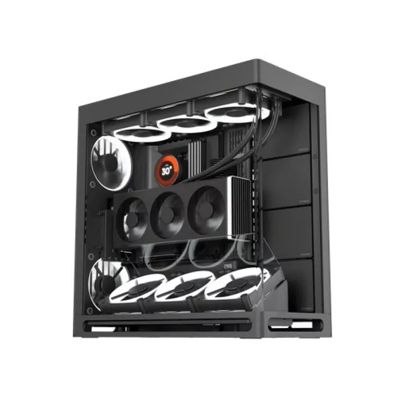 HAVN HS 420 VGPU arvutikorpus, Midi-Tower, E-ATX, karastatud klaas, PCIe 5.0 tõstekaabel - must