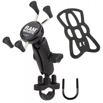 RAM Mounts X-Grip telefonihoidik juhtraua U-poldi alusega