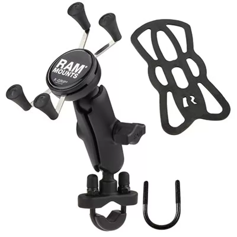 RAM Mounts X-Grip telefonihoidik juhtraua U-poldi alusega