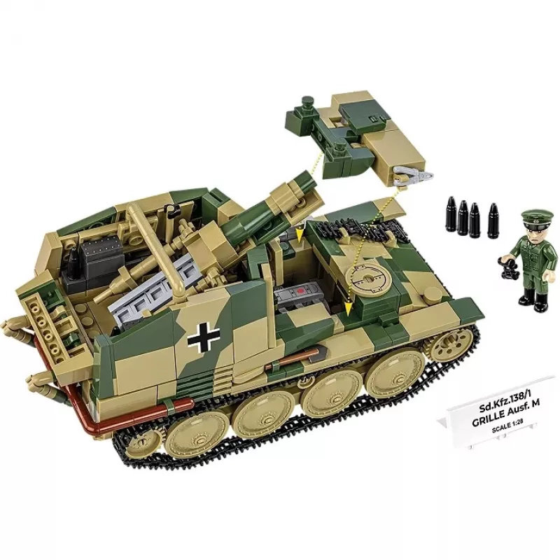 Ehitusmudelikomplekt Cobi SD.KFZ.138/1 Grille, 720 osa, väljapanekumudel