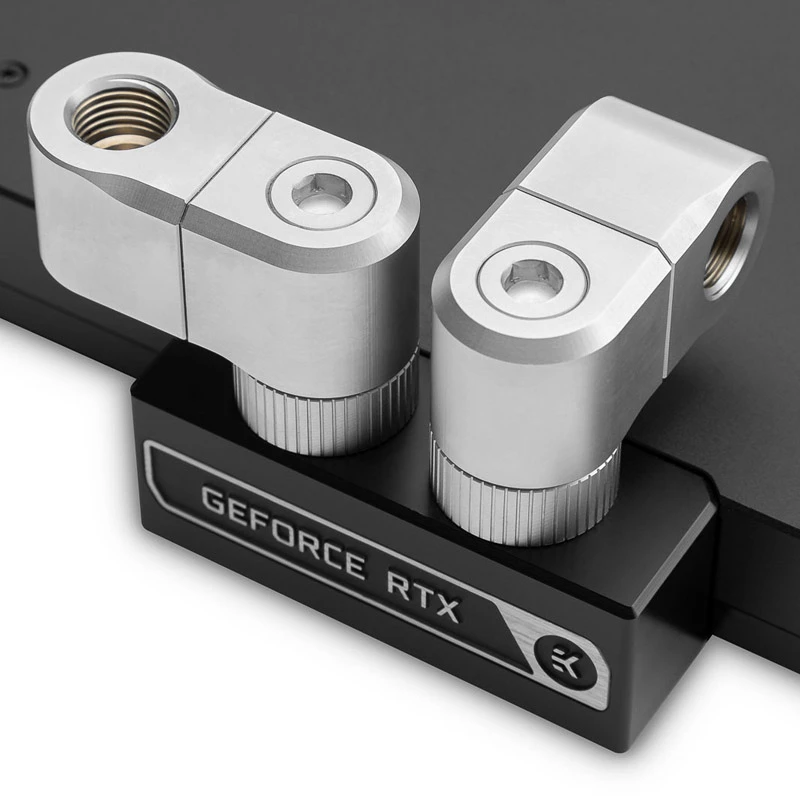 EK Water Blocks EK-Quantum Torque G1/4 tolli kahekordne pikendus Offset MF 28 - Satin Titanium