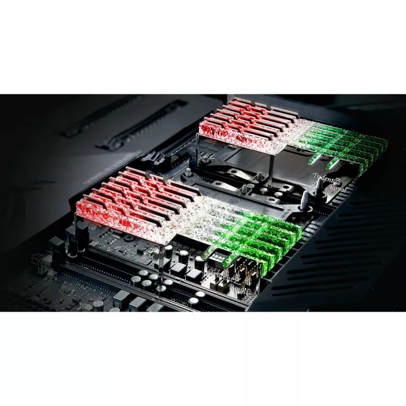 DIMM 64 GB DDR4-3600 (4x 16 GB) Quad-Kit, mälu hõbedane, F4-3600C16Q-64GTRSC, Trident Z Royal, INTEL XMP