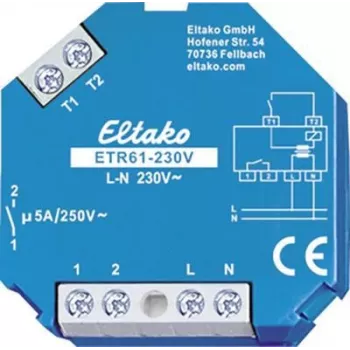 Ruloo- ja aknakatete ajam Eltako ETR61-230V, 230 V sisend, 5 A vool, sinine/valge