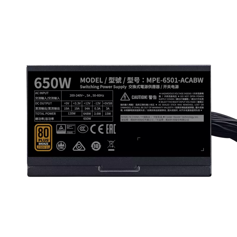 Toiteplokk MWE Bronze V2 650W 80+ Bronze