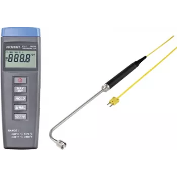 VOLTCRAFT K101 + TP 206 temperatuurimõõteriist -200 kuni +1370 °C Andur tüüp K