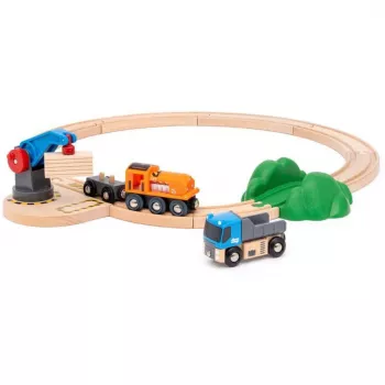 Brio World Freight Train stardikomplekt kraanaga