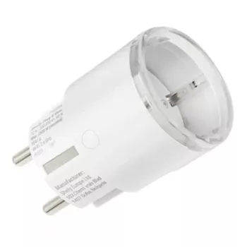 Nutikas pistikupesa Shelly Plug S Gen3 — „Wi‑Fi“ nutikas pistikupesa energiaseirega, Tüüp F, 110–230 V, 2500 W, valge