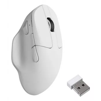 Juhtmeta mõlemakäeline optiline hiir Keychron M7-A24 30000 DPI RF juhtmevaba Bluetooth USB-C valge